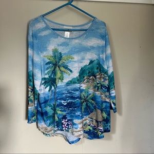 Alfreda Dunner PXL Scenic Tunic Top